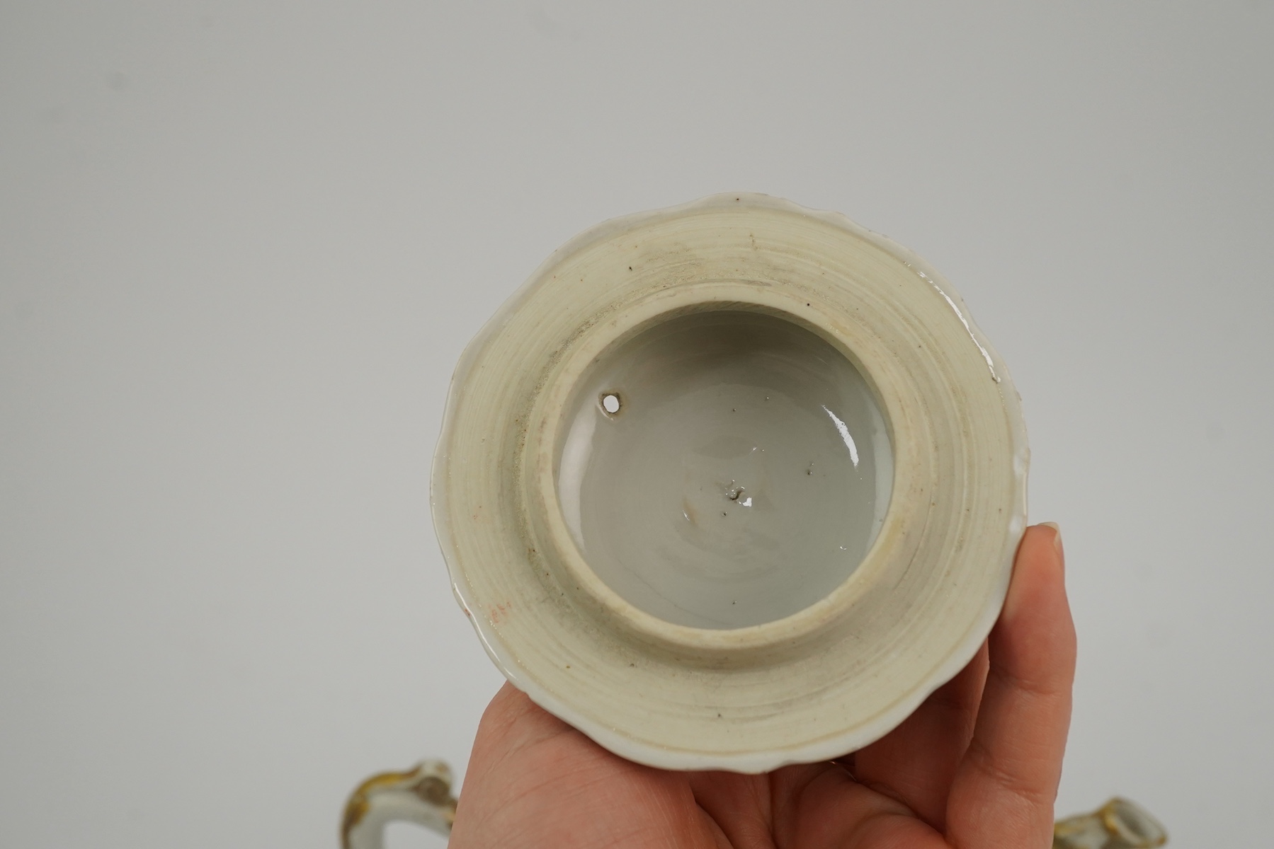 A Chinese famille rose ‘mandarin’ ogee shaped teapot, Qianlong period